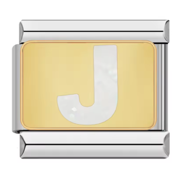 Charm "J" Fondo Dorado 