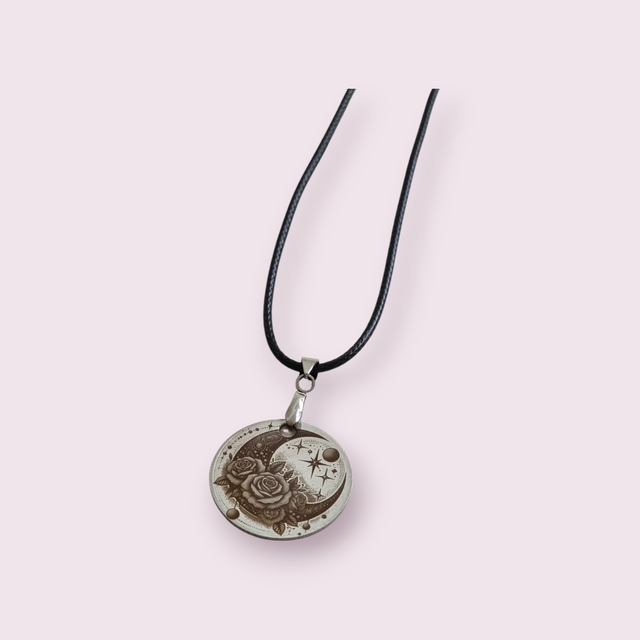 Collier medaille acier inoxydable 