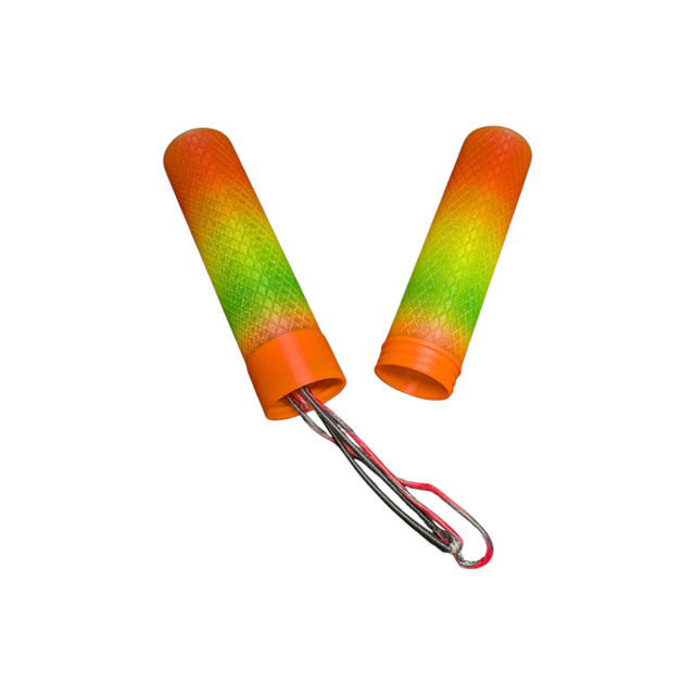 Sparkly Orange and Green String Tube ©