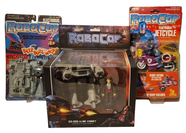 Robocop on Jetcyle, Robocop, ED-209 vs Mr Kinney model / figures bundle