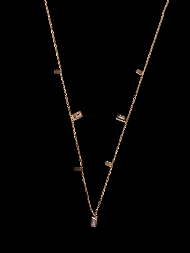 Collier rectangle zirconium 