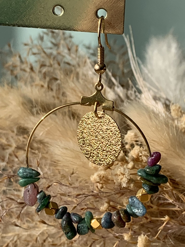 Créoles Eclora Lumina Rubis zoisite