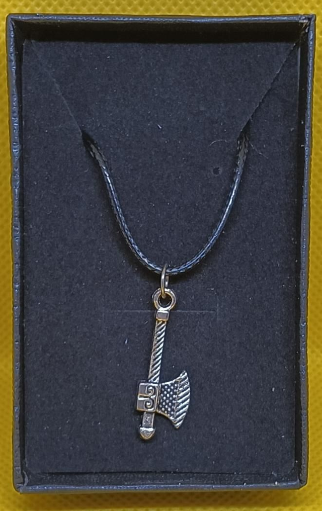 Small Tibetan Silver Axe Pendant Necklace.