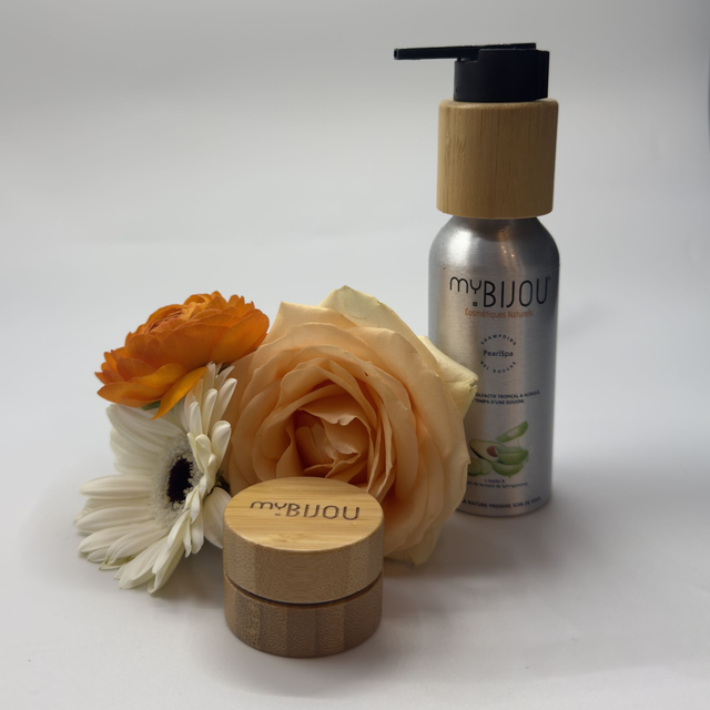 Kit Voyage - Baume Rituel Cheveux &amp; Corps 10g + PearlSpa shampoing Cheveux &amp; Corps 100ml. Tailles idéale pour ta valise cabine.