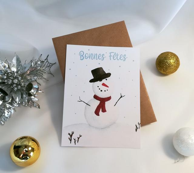 Carte Bonhomme de neige