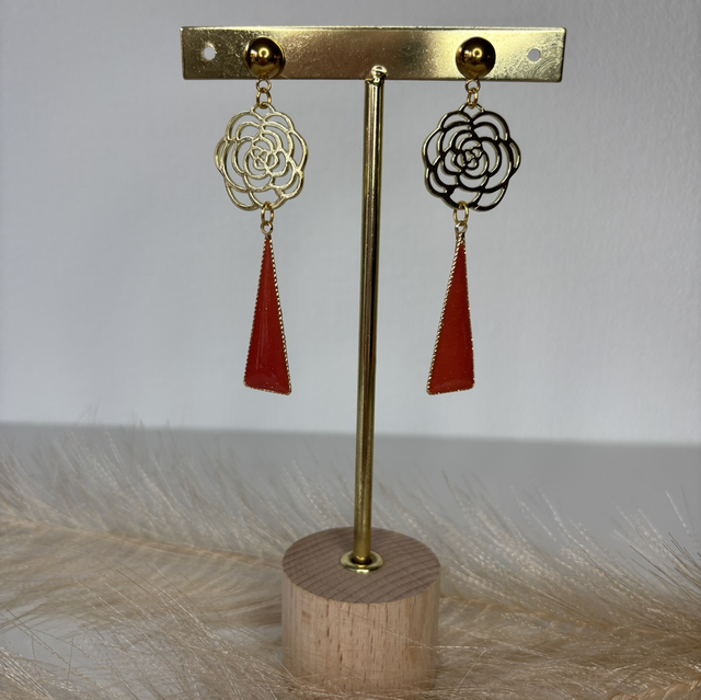 Boucles d’oreilles rouge