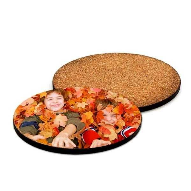 Sous-verres ronds en bois (MDF)