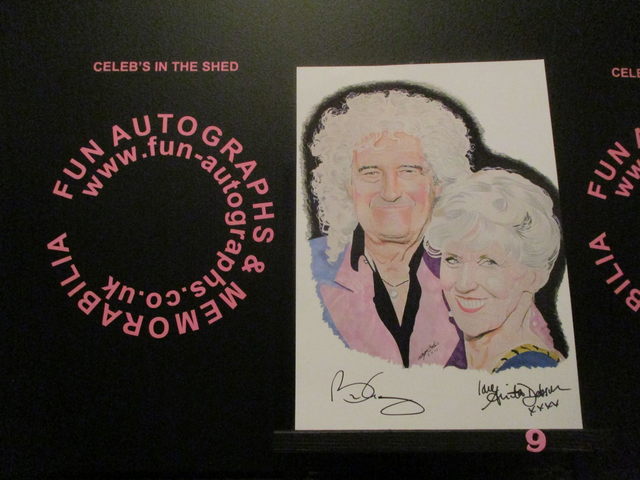 Brian May &amp; Anita Dobson Limited Edition Signed A4 Portrait Drawing Print (9)
