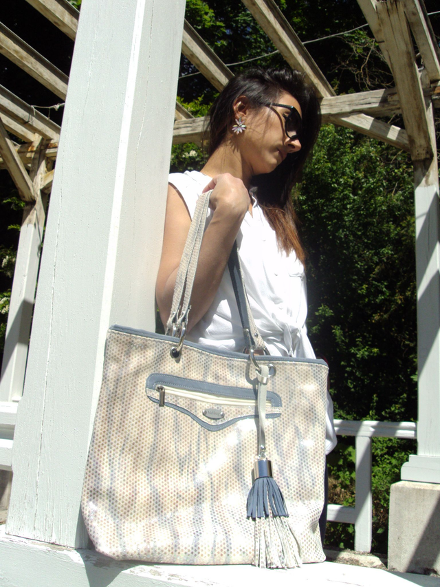 Cabas Luxe Réversible Cuir Véritable 2-en-1 .Créateur Français Fait Main.Sac Fourre-tout Fantaisie Haut de Gamme MELIBAG