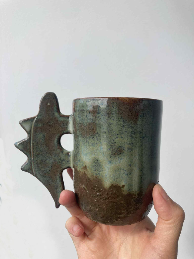 Tasse dinosaure rutile verte