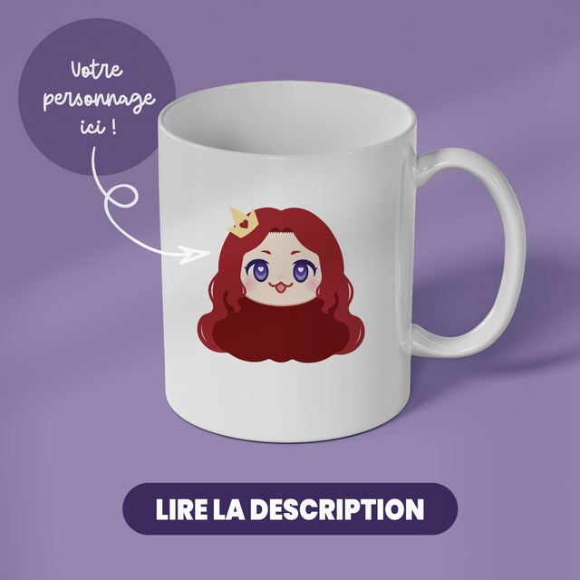 Mug blanc personnalisé KAOS — Solo [1 personnage]