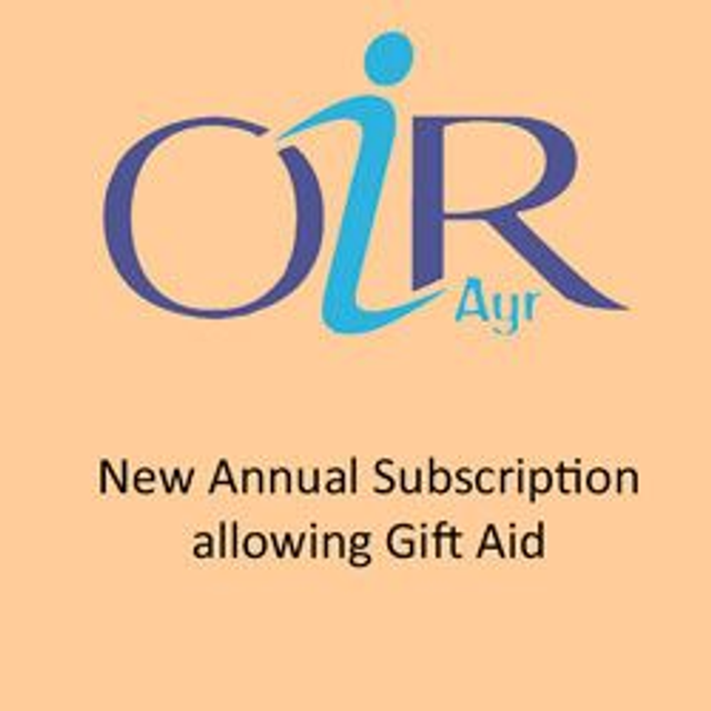 New membership subscription allowing GIFT AID