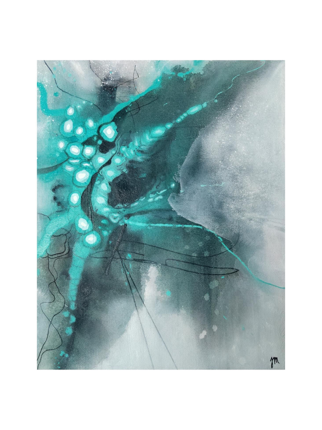 &quot;Blue caterpillar&quot; - 65 x 81 cm