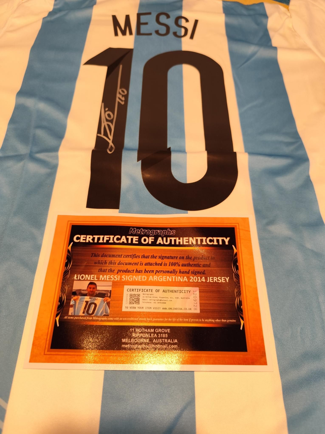Gesigneerd Lionel Messi – Argentinië WK 2014 shirt