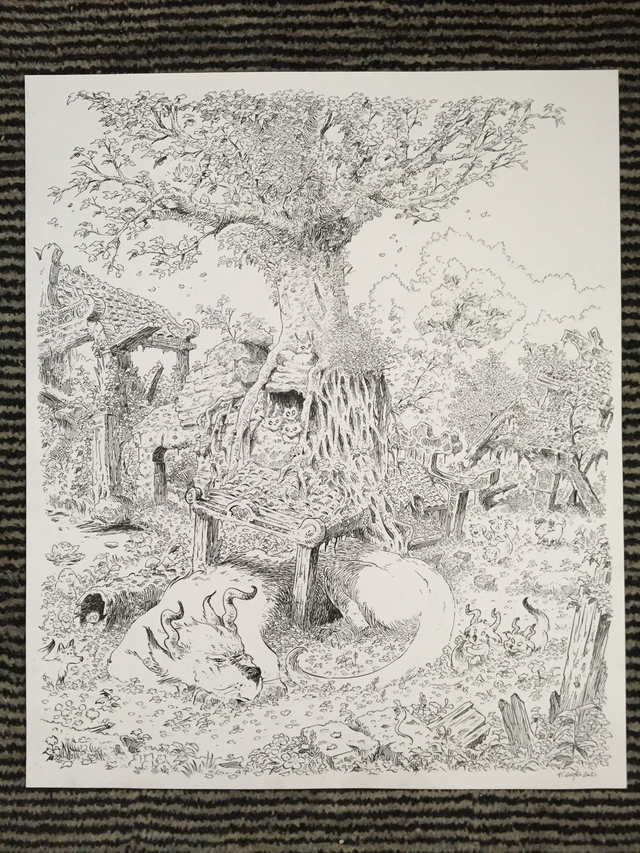 Sieste dans les ruines du dragon