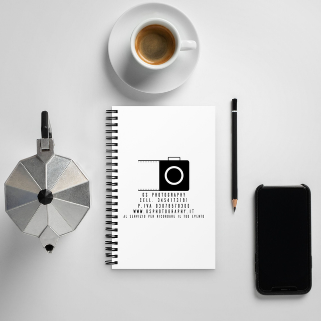  Quaderno a spirale con logo GS Photography 