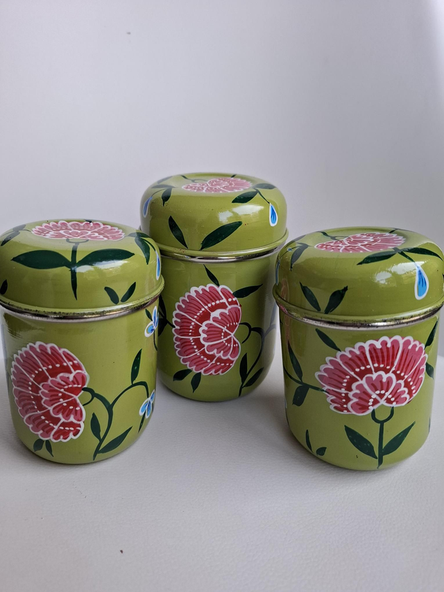Set de 3 boîtes en inox Olive