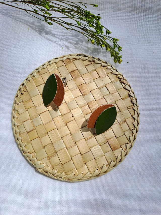 Boucles d'oreilles en matière végétale de cactus