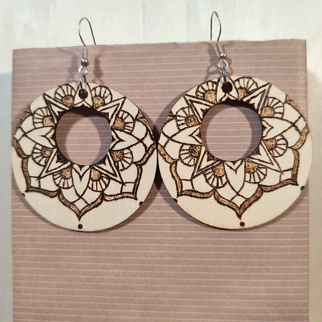 Boucle d'oreilles en bois