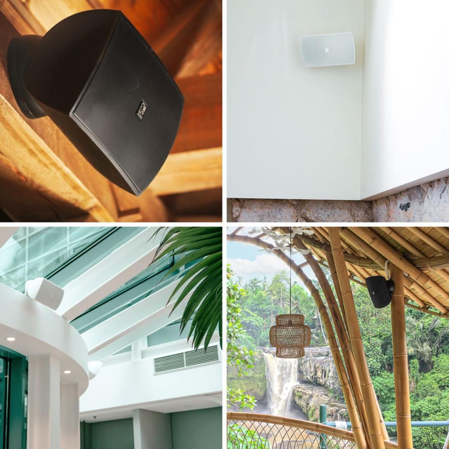 AUDAC HP mural 6" 2voies 8ohm/100V IP66 - Blanc (Paire)