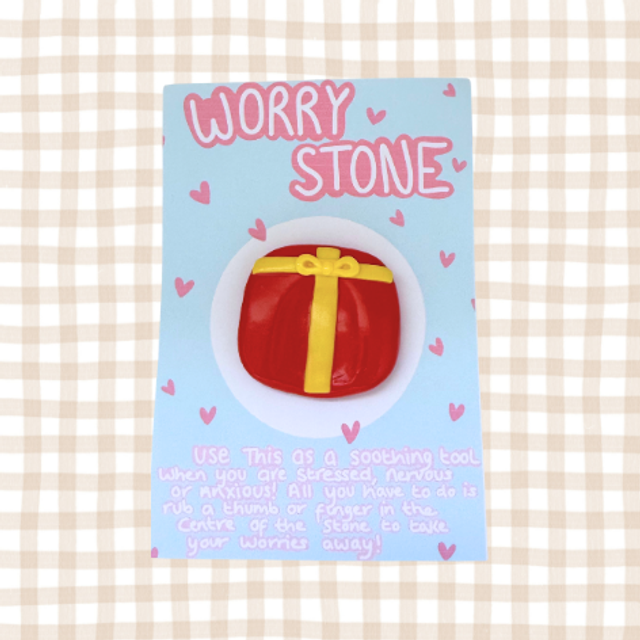 Christmas Present Worry Stone