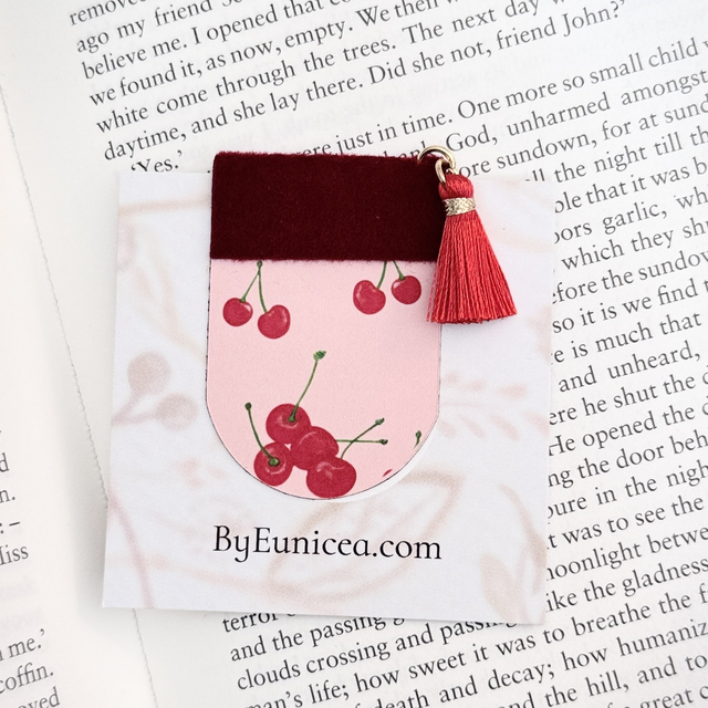 Marque-page &quot;Smoothie&quot; magnétique, Cerises