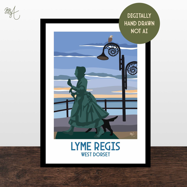 Lyme Regis, Travel Poster Print - Vintage Style Dorset Wall Art