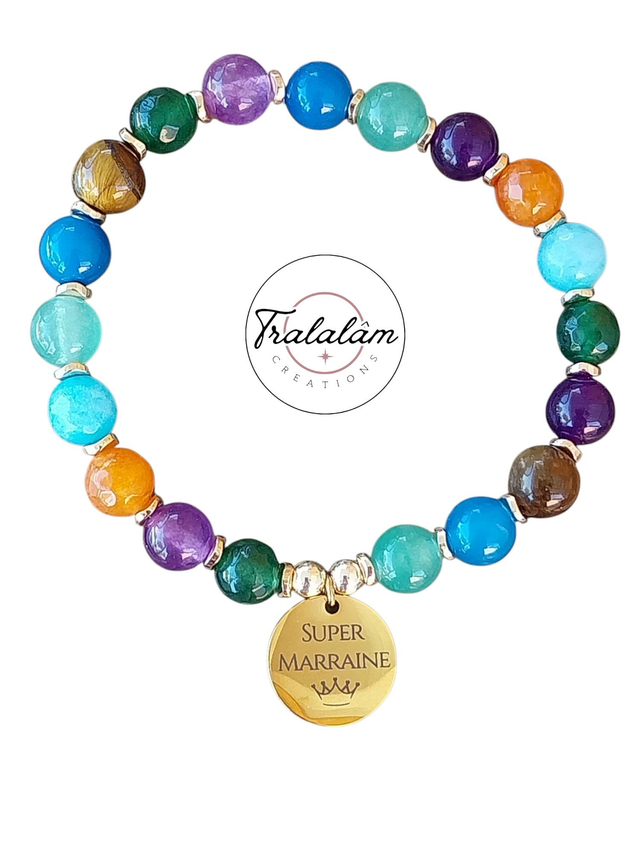 ✨Bracelet élastique &quot;Super Marraine&quot; - Ma Reine