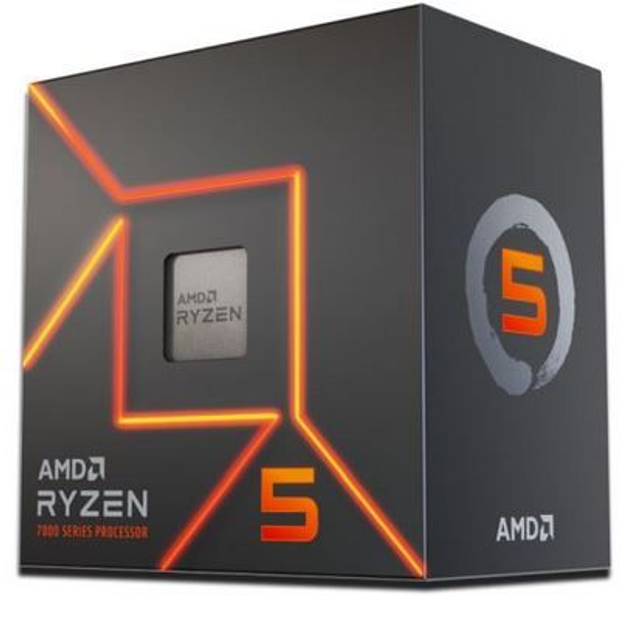 AMD Ryzen 5 7600 CPU w/ Wraith Stealth Cooler, AM5, 3.8GHz (5.1 Turbo), 6-Core, 65W, 38MB Cache, 5nm, 7th Gen, Radeon Graphics