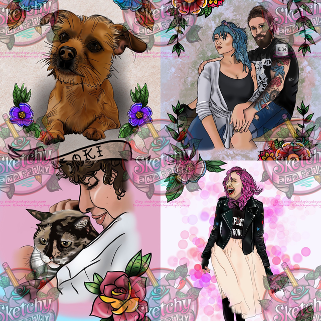 Tattoo Style Custom Comission Portraits