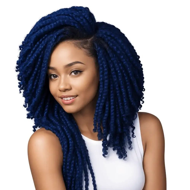 Impression Bulk : 3X Pre-Fluffed Afro Twist 24 (Col. NAVY BLUE)