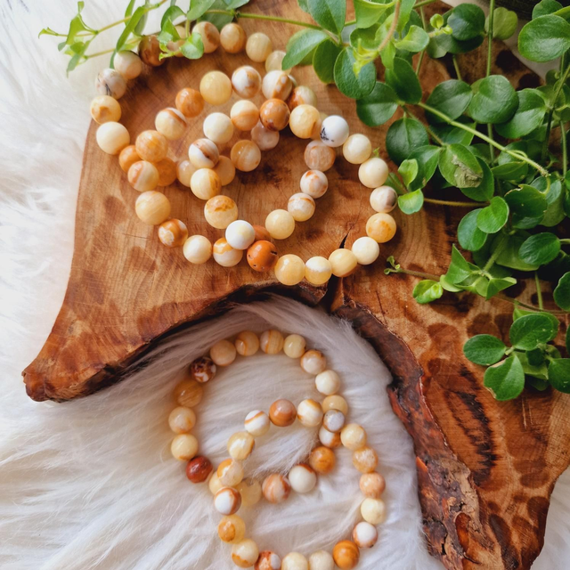 Bee Calcite 10mm Beaded Bracelet 