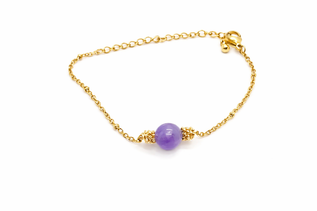 Bracelet Acier inoxydable Améthyste rubanée