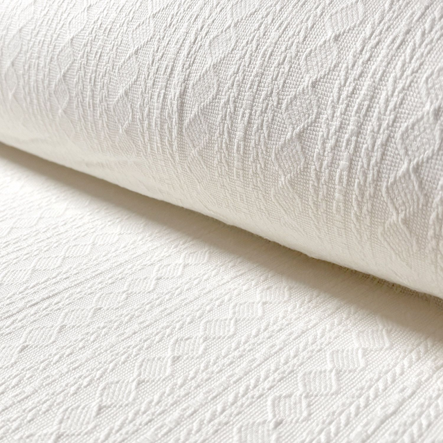 Lainage tressé blanc cassé