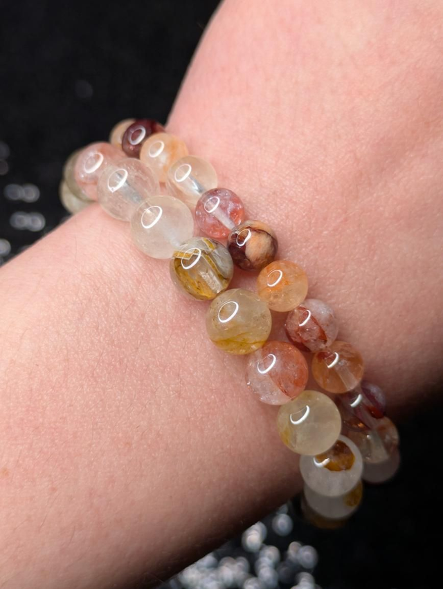 Bracelet quartz hematoide 