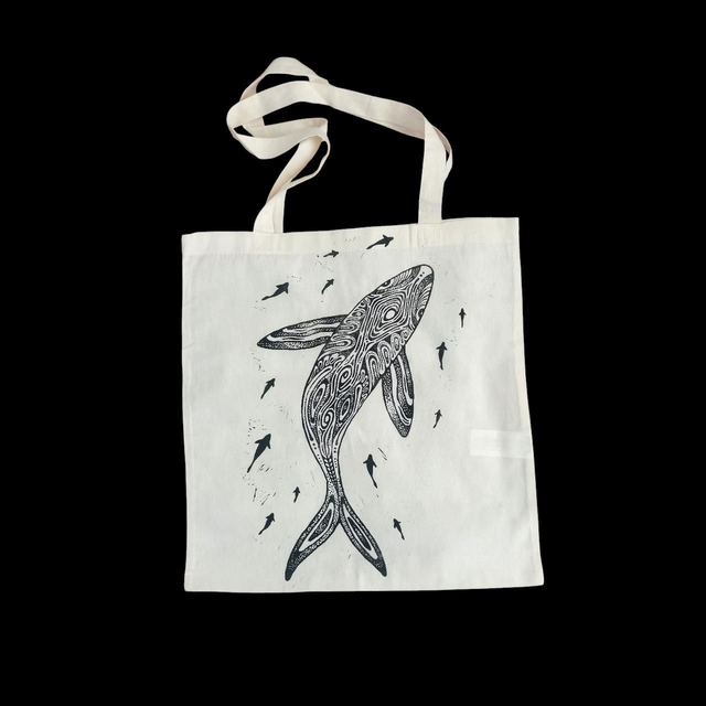 Tote bag COSMIC WHALE