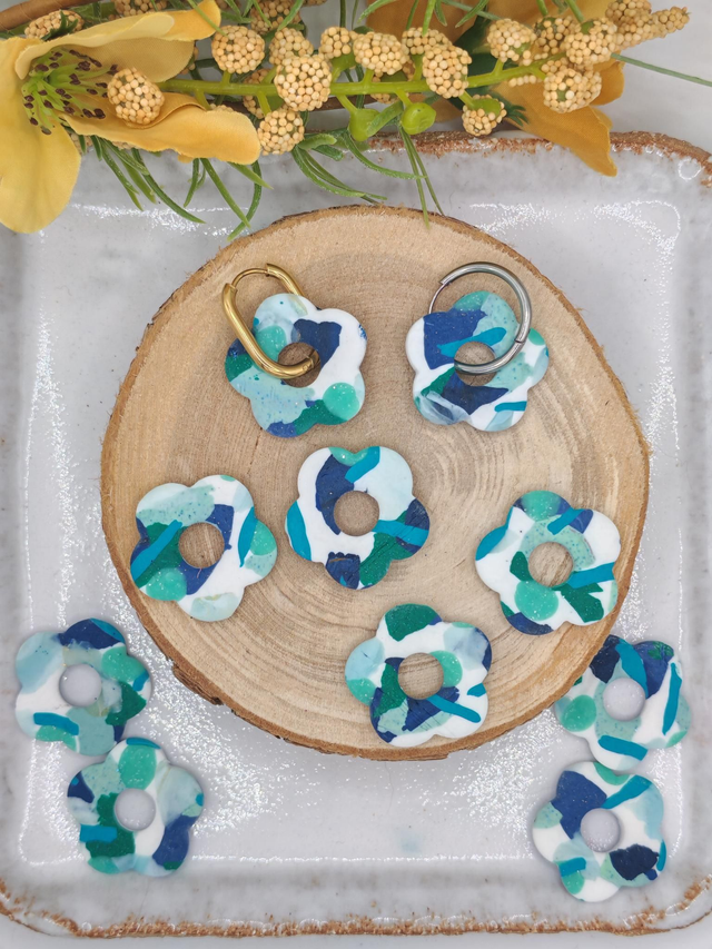 Fleur Amaya blanc bleu réversible