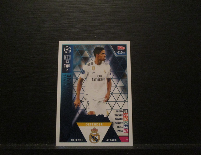 Raphael Varane - UEFA Champions League Match Attax 2018/19 Original Trading Card #43