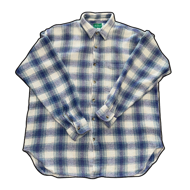 Winch Kiabi Button-Up Checkered Long Sleeve Shirt - M