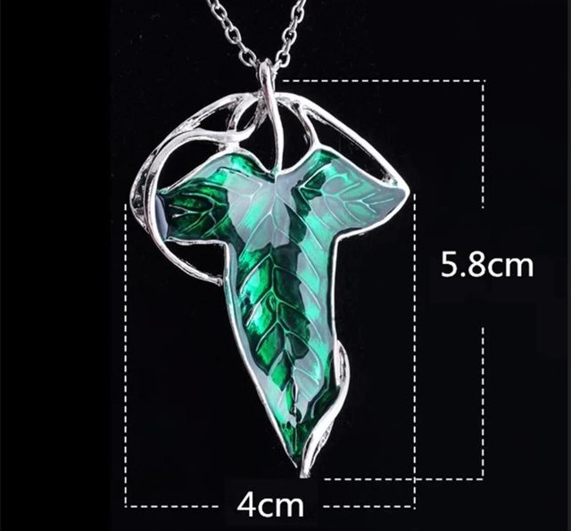 Collana Il Signore degli Anelli Foglia Verde