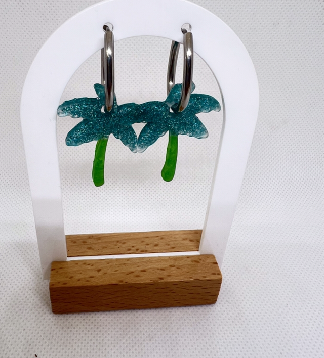 Palmier bleu et vert