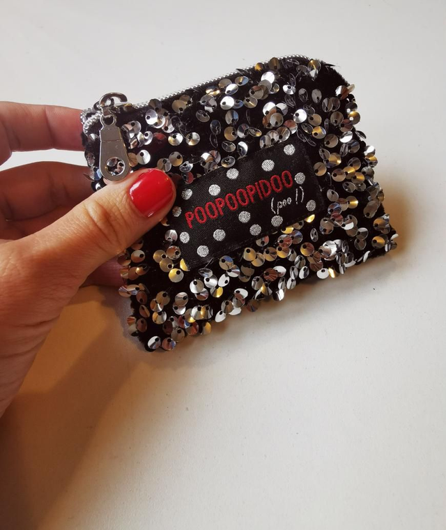 Porte-monnaie ELIOT sequin argent 