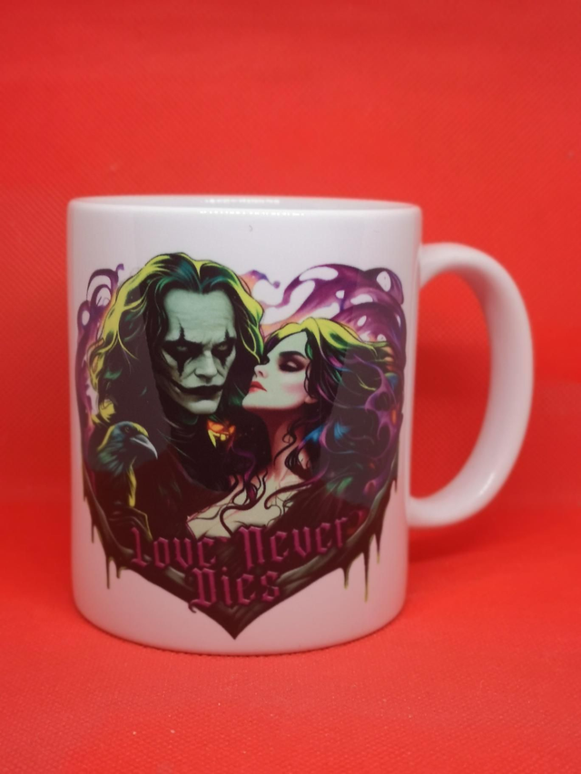 Custom Unofficial Printed The Crow "Love Never Dies" Mug. 