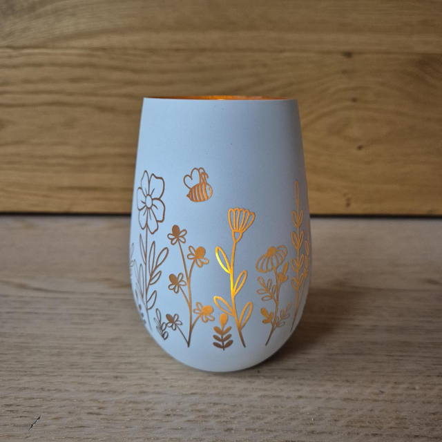 Teelichtglas, Blumenwiese