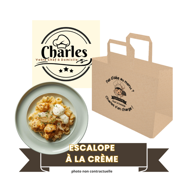 Escalope à la crème - plat 1 personne