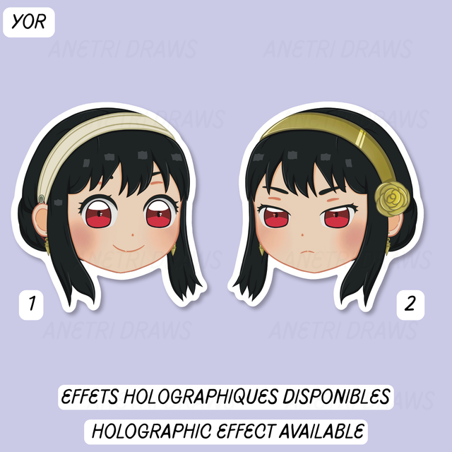 Sticker visage mignon Spy X Family | Yor Forger