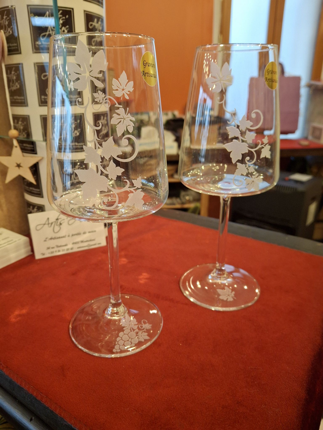 Duo Verres à vin Vigne enchantée