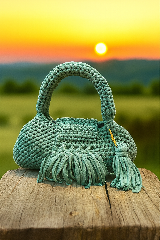Háčkovaná kabelka „Sage Dream“ 