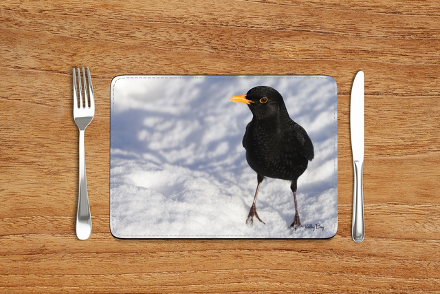 “Billy Blackbird in the Snow” Placemat 