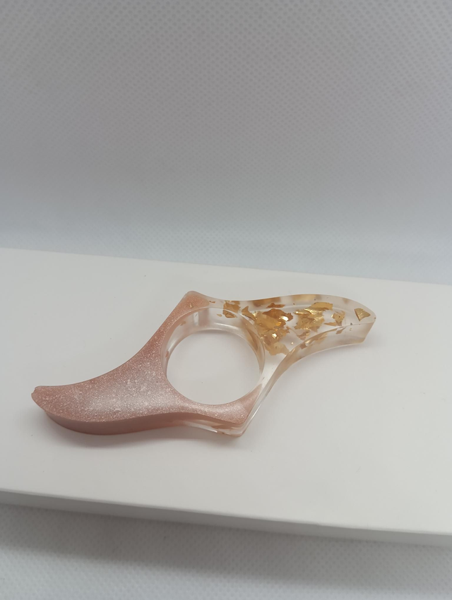 Bague de lecture n°2 champagne et or 